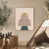 children room interior scandinavian style with mock up frame wall 3d rendering illustration