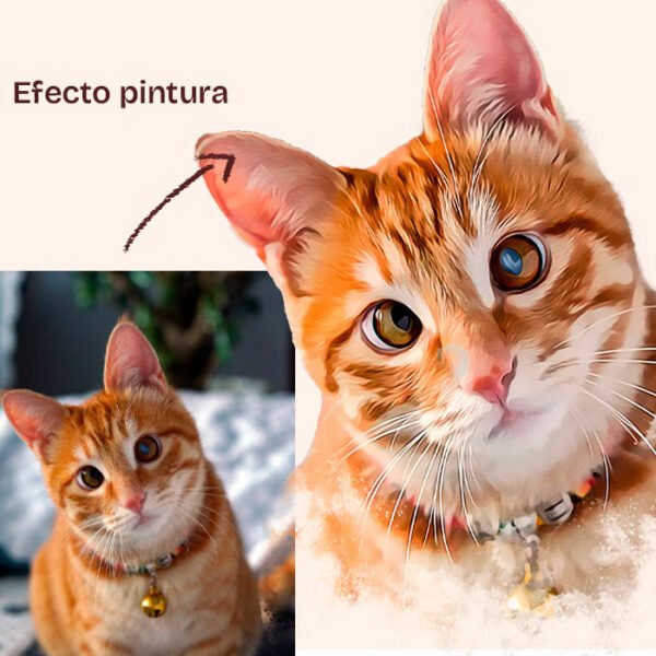 gato efecto pintura personalizado